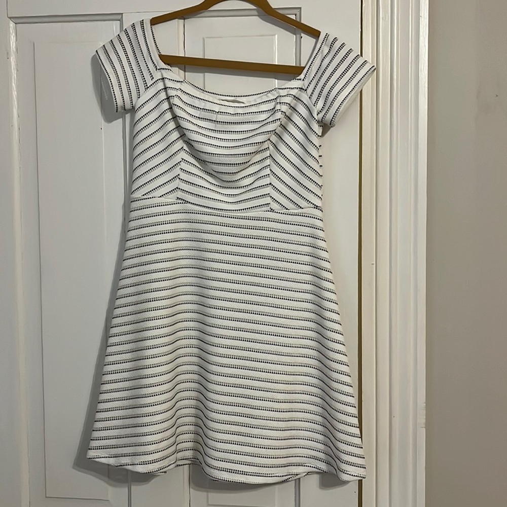 Lush off shoulder skater dress